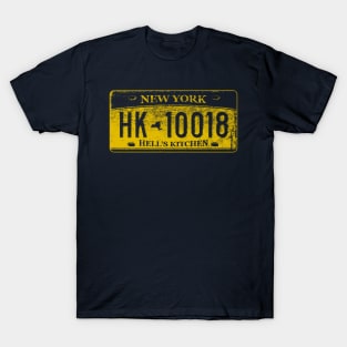 Hell's Kitchen Zip Code 10018 (New York License Plate) T-Shirt